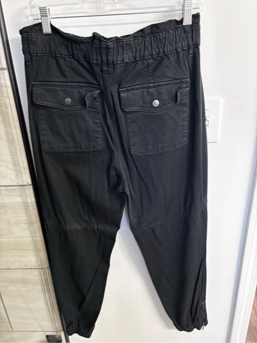 White House Black Market Black Cargo-Style Jogger Pants
